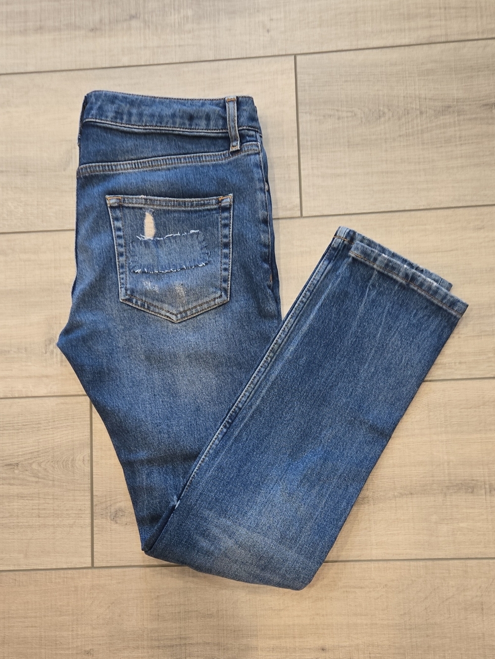 Topman Skinny Jeans in Blue Wash